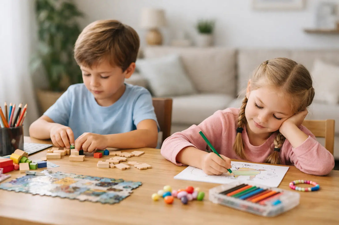 12 ruhige Kinderaktivitäten am Tisch für zu Hause