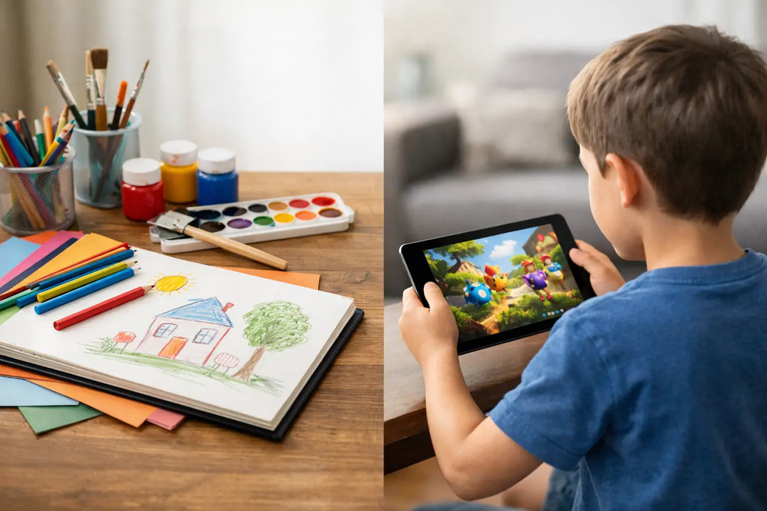 Kreativset versus Tablet Beschäftigung