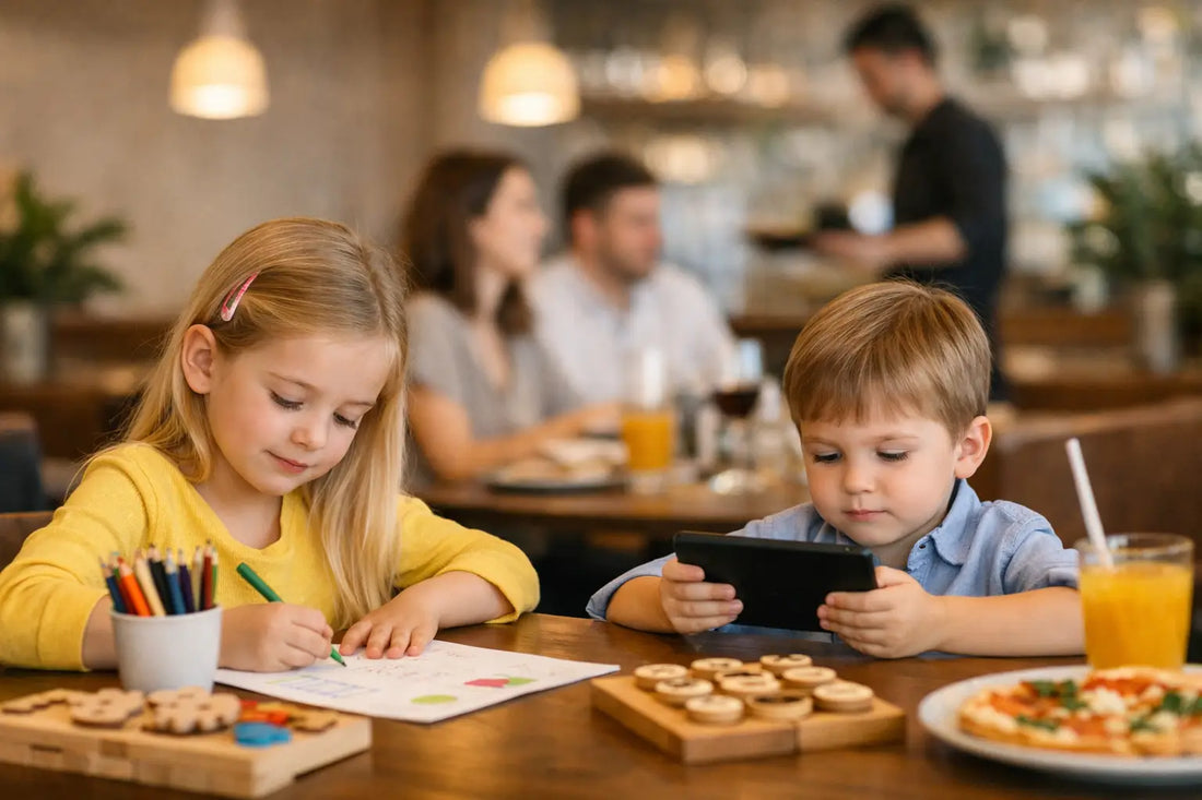 Beschäftigung im Restaurant für Kinder