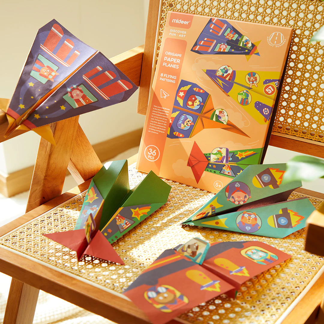🧠📄 Origami Kreativ-Set "Papierflugzeuge“ (5+ Jahre)