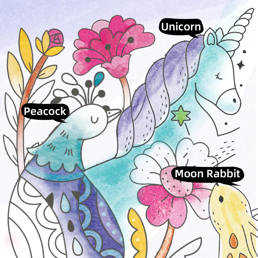 🎨 Magisches Aquarell-Set „Zauberwelt“ (3–8 Jahre)