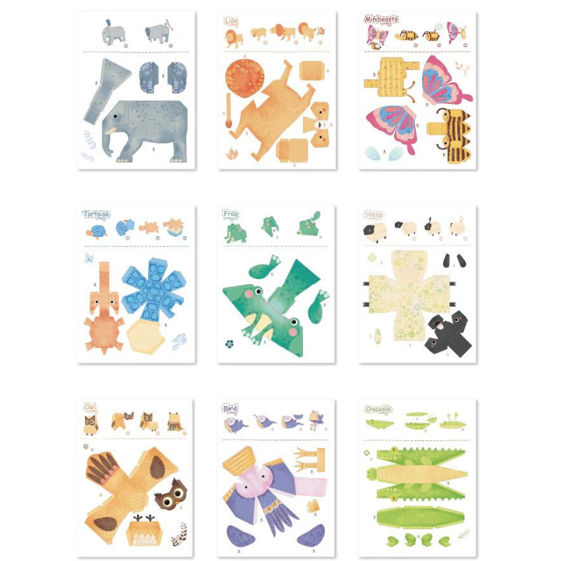 🐻📄 Origami Kreativ-Set „Papier Tiere“ (5+ Jahre)