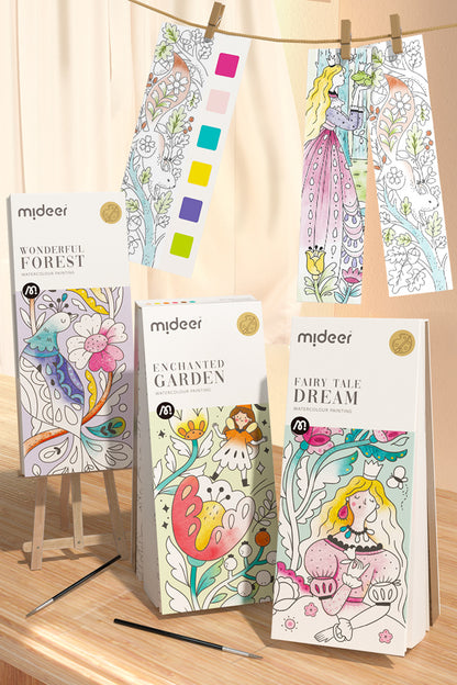 🎨 Magisches Aquarell-Set „Zaubergarten“ (3–8 Jahre) - Malbuch mit Aquarellfarben