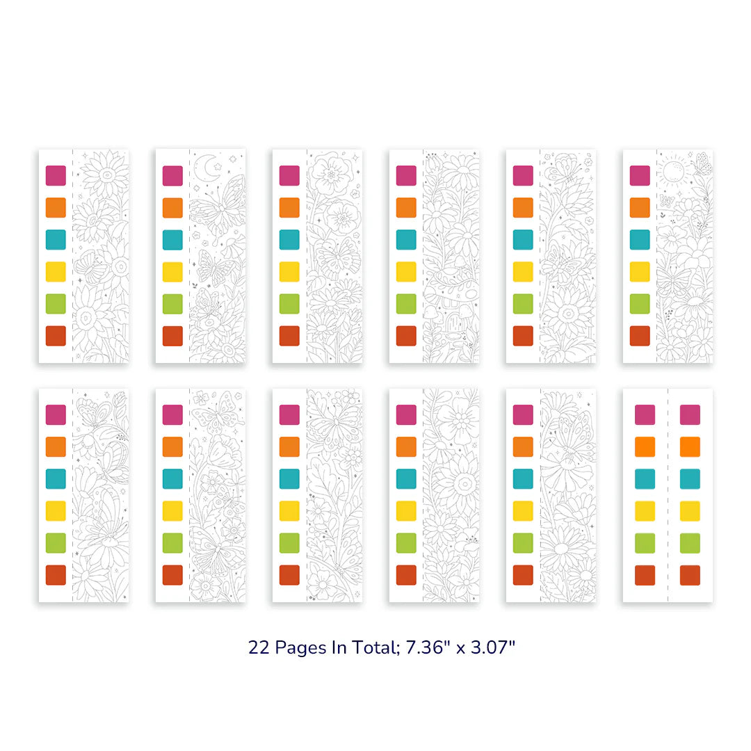 🦋🎨 Magisches Aquarell-Set „Blume & Schmetterling“ (3+ Jahre) - Malbuch mit Aquarellfarben