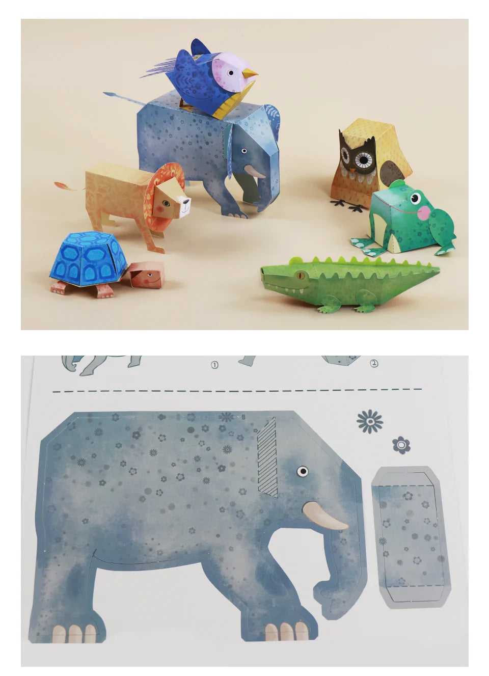 🐻📄 Origami Kreativ-Set „Papier Tiere“ (5+ Jahre)