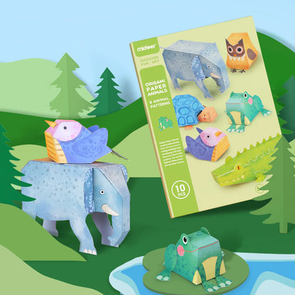 🐻📄 Origami Kreativ-Set „Papier Tiere“ (5+ Jahre)