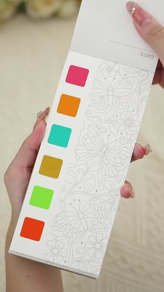 🦋🎨 Magisches Aquarell-Set „Blume & Schmetterling“ (3+ Jahre) - Malbuch mit Aquarellfarben